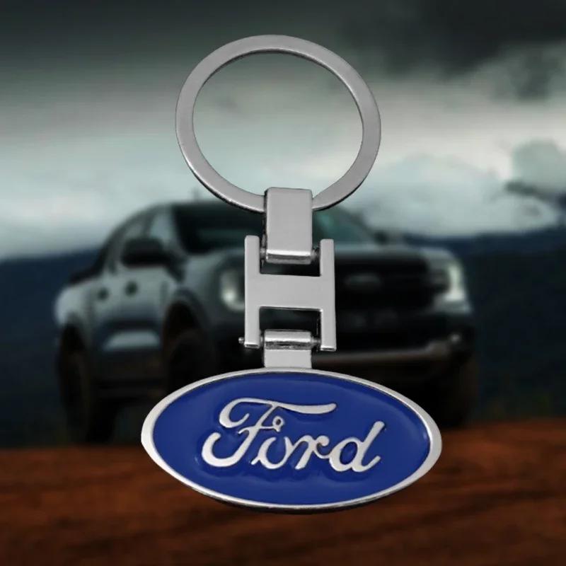 Car Sticker Car Sticker Ford Car Logo Key Ring Chain Keychain Keyring For Ford Mustang Focus3 2 Transit Ecosport Edge Fiesta Esc
