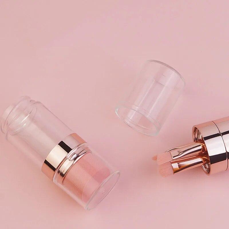 5 In 1 Portable Makeup Brushes For Foundation Eyebrow Lip Eyeshadow Loose Powder Cosmetic Brush Set Makeup Tools