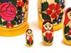 Semenov Matryoshka Set of 6 Traditional Red Patterns [Russian Goods]