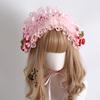 Original Striped Strawberry Headband Lolita Cake Top Hat Lolita Style Handmade Strawberry Sweetheart Sleeves Korean Accessories