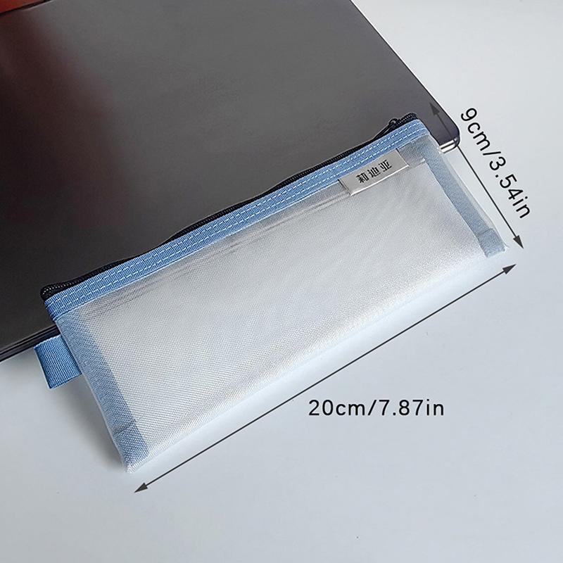 Makeup Pouch Lipstick Makeup Brush Storage Bags Student Transparent Mesh Pencil Case Ins Travel Cosmetic Organizer