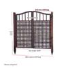 Milin Carbonized Retro Wooden Garden Fence Panel