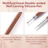Nail Art Brushes Double Headed Nails Art Pen Multifunctional Gel Nail Polish Pens Nail Art Tools for Nail Glue Adjustment Nail Dotting Tool