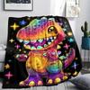 Dinosaur Print Flannel Blanket, High Quality Comfortable for All Seasons, Home Decor, Warmth and Comfort, Perfect for Christmas Gifts
