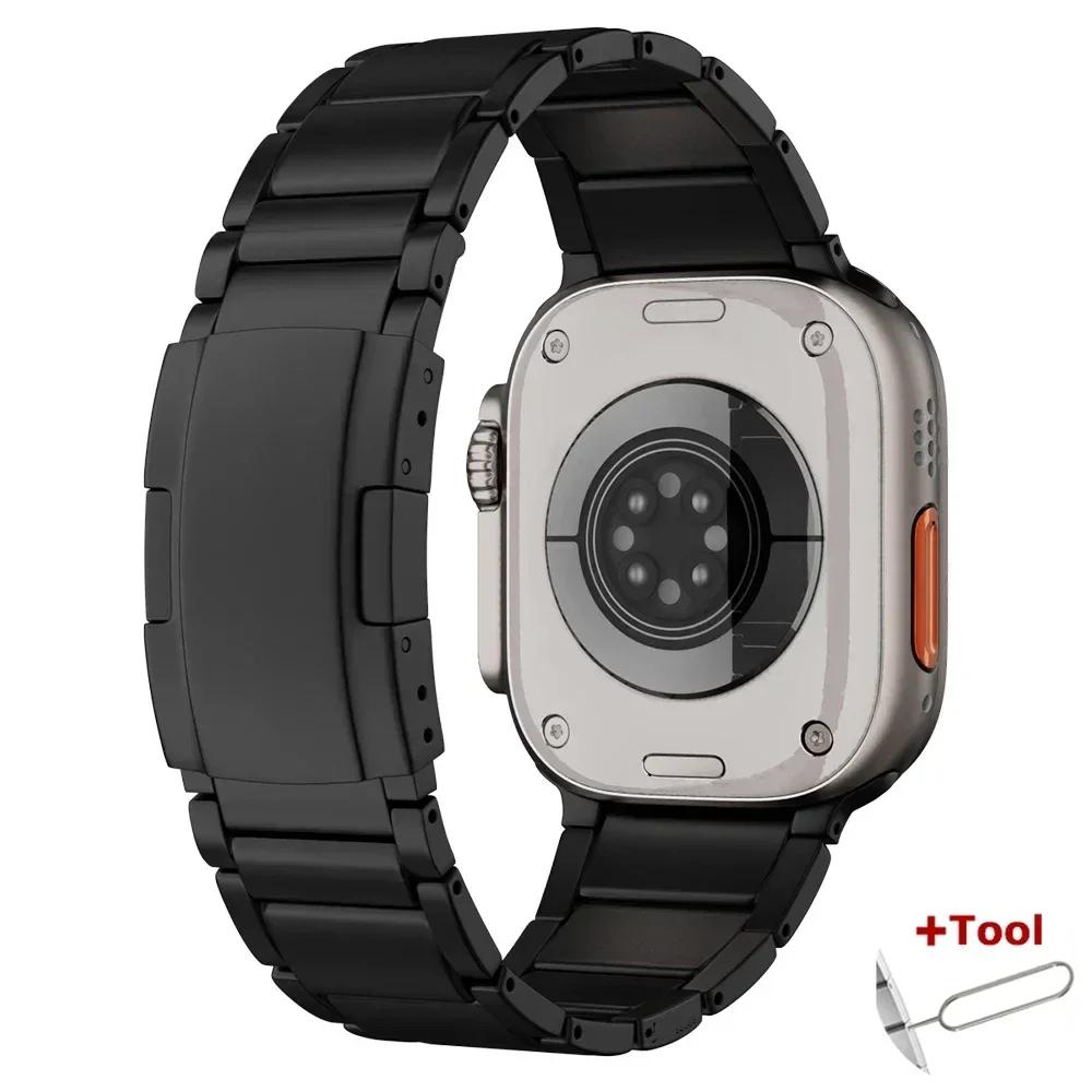 Titanium Business Strap for Apple Watch Series 11 46mm Ultra 3 2 49mm Band 45mm 44mm Luxury Correa for IWatch 9 8 7 6 Se 5 41mm