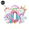 Unicorn Birthday Party Supplies Tableware Plates Cups Napkins Tablecloth Banner Foil Balloons Pastel Rainbow Baby Shower Decor