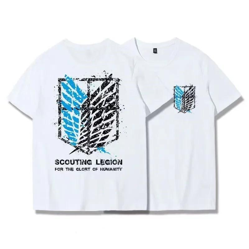 Japanese Anime T Shirt Scouting Legion Clothes Shingeki No Kyojin Tee Shirt Attack On Titan Giant Short-sleeve T-shir Men Women