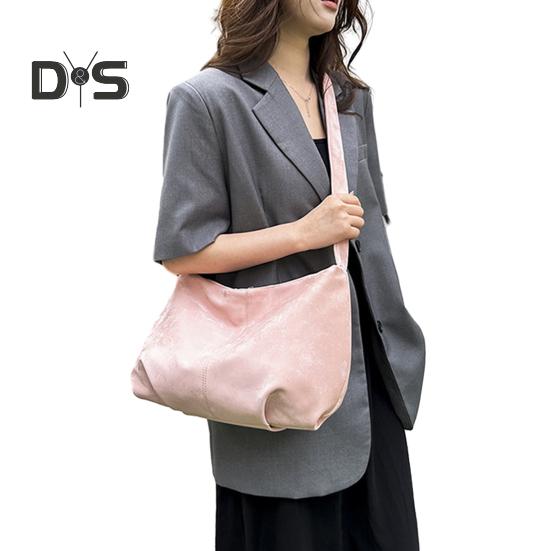 Women Crossbody Bag Large Capacity Crescent Satchel Casual Solid Color Shoulder Bag with Adjustable Strap for Daily Life Travel Shopping
