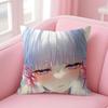 Genshin Impact Kamisato Cushion Cover Natural Linen Pillow Case DoubleSided Print Decorative Sofa Pillowcase Home Decor Gift