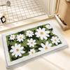 Small Fresh Special-shaped Flower Cashmere Floor Mat, Bathroom Water-absorbing and Dirt-resistant Foot Pad, Entrance Wear-resistant Foot Pad