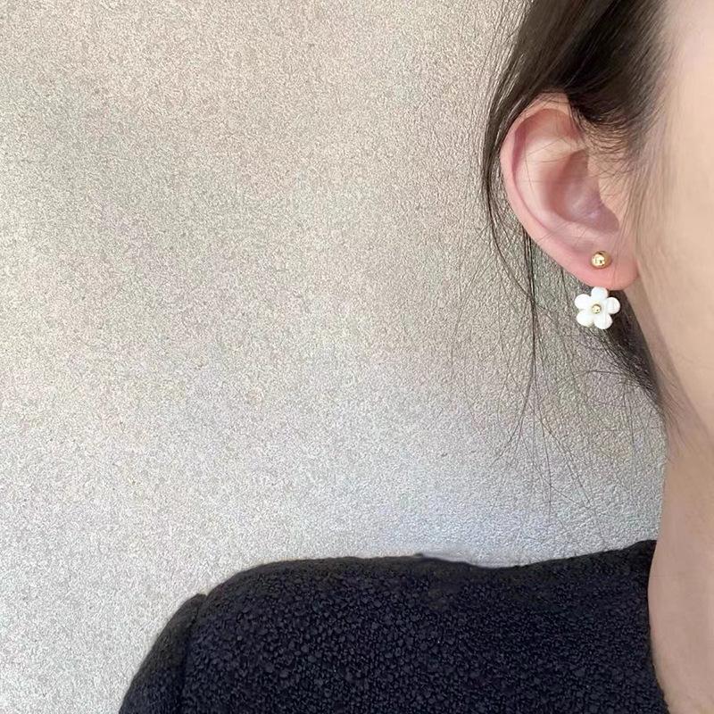 

Mori Style Blue Flower Two-Way Ear Clips for Women - No Piercing Needed