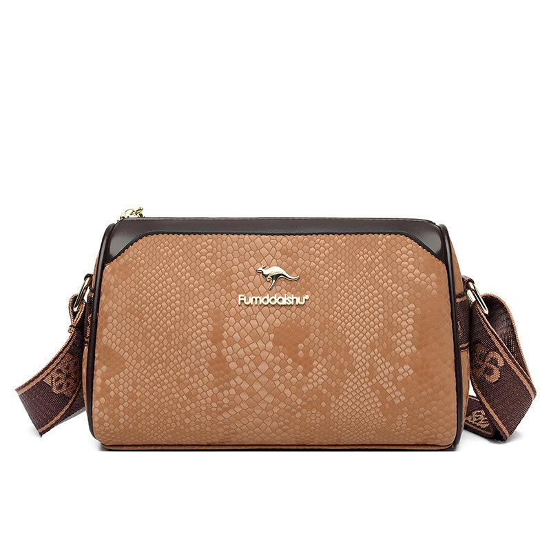 

Women s bags new trendy fashion versatile portable soft leather texture travel shoulder messenger bag коричневый