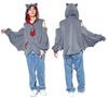 Clearstone Fangle Cosplay Halloween Bat Hoodie, Unisex, Gray