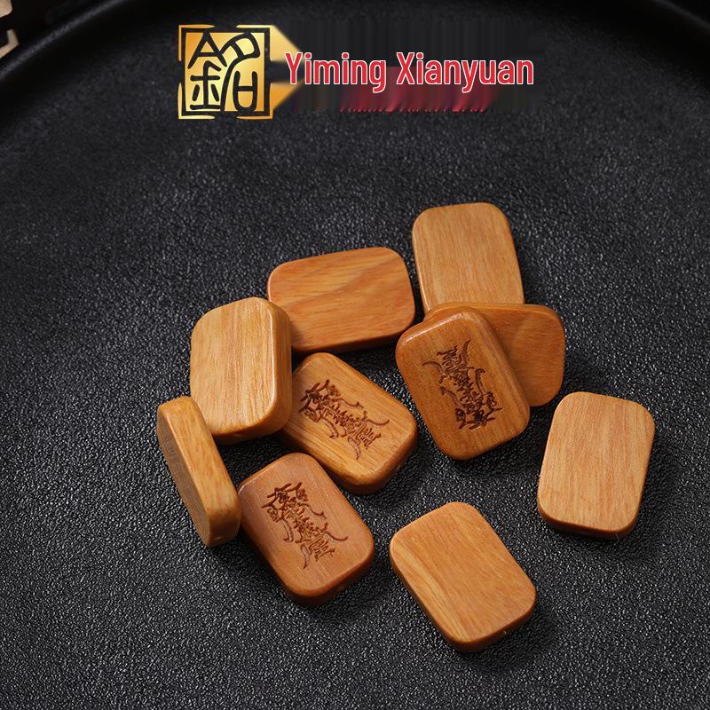 Agarwood Scripture Beads for DIY Bracelets & Necklaces, Sandalwood Charms, Spacer Beads, Cultural Accessories