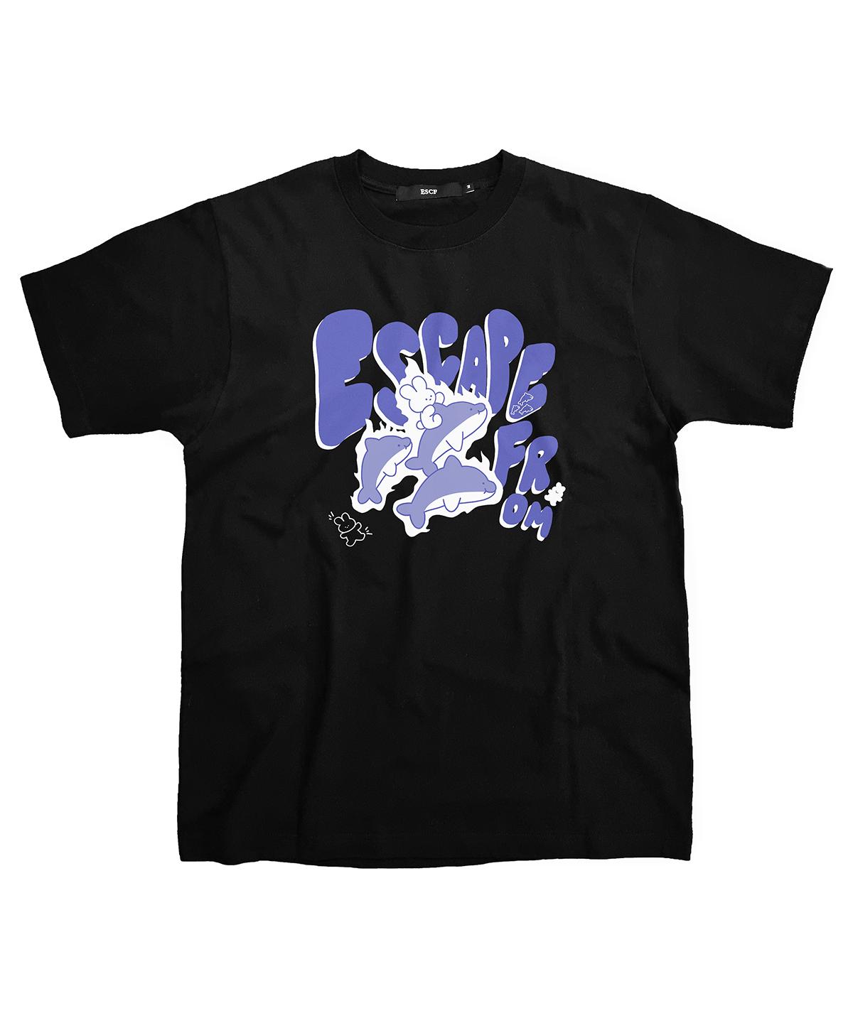 Escape From Riding Dolphin T-Shirt Black L