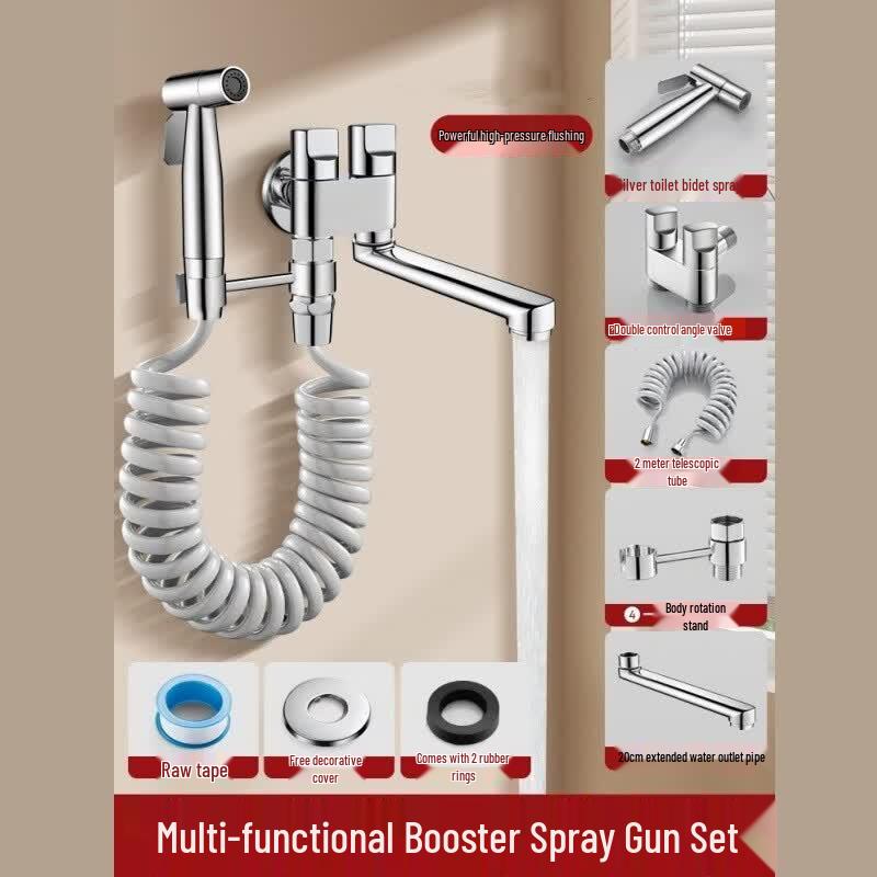Wall-Mounted Rotating Faucet for Utility Sink