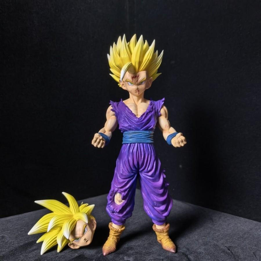 Dragon Ball Z Son Gohan Super Saiyan Damaged Version Anime Figure 24cm PVC Model