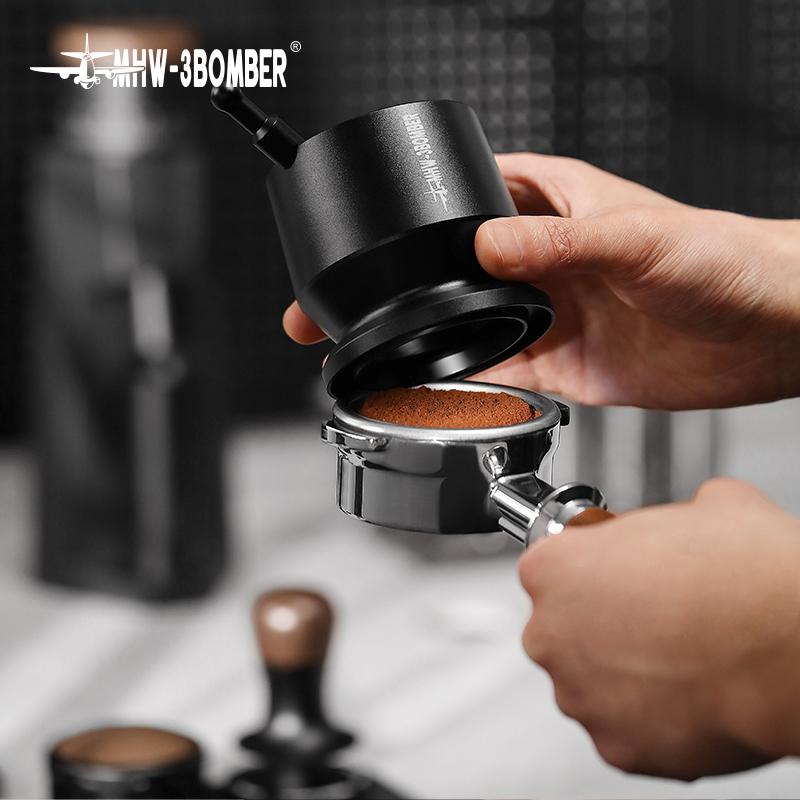 MHW-3BOMBER Espresso Dosing Cup with Stirrer Aluminum Alloy Coffee Dosing Funnel Fit 58MM Portafilter Home Coffee Accessories