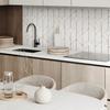 Self-Adhesive Vinyl Decorative Panel With Print 120X60 Cm Geometric Line Pattern