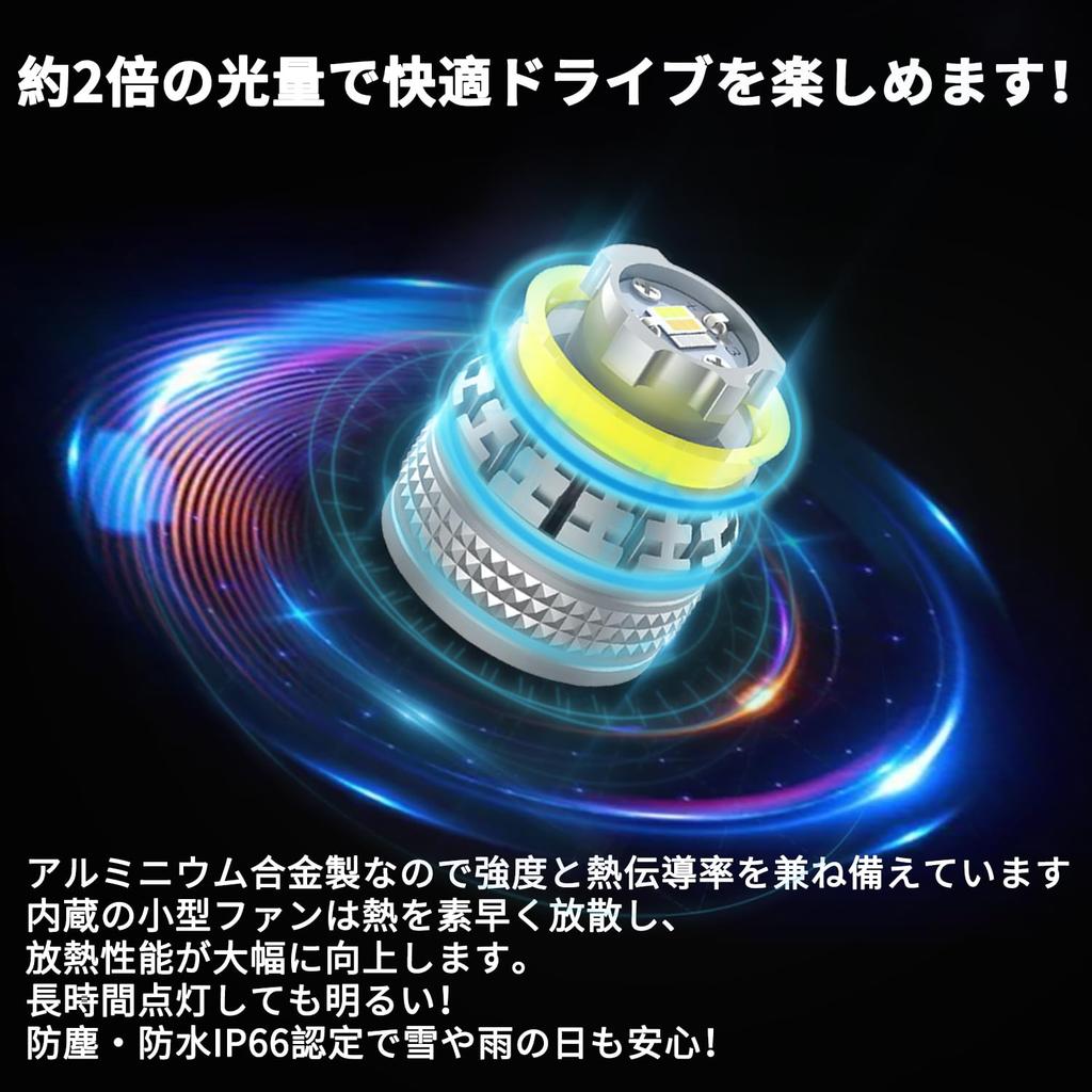 KONPON LED Fog Lamp, White/Green/Blue, 3 Color Switching Fan, Toyota 40 Series/Hiace 7, Spacious