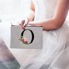 26 Lettere dell'Alfabeto Inglese Sposa Sacchetti Cosmetici con Zip Lettere Fiori Organizzatore Custodia Trucco da Viaggio per Donna Articoli da Toeletta Regali per Donna