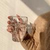Glass Water Cup Twist Fold Cup Household Unique Fruit Juice Tea Cup Lovely Beer Cup Ins Style Advanced Simple Korean Milk Cup