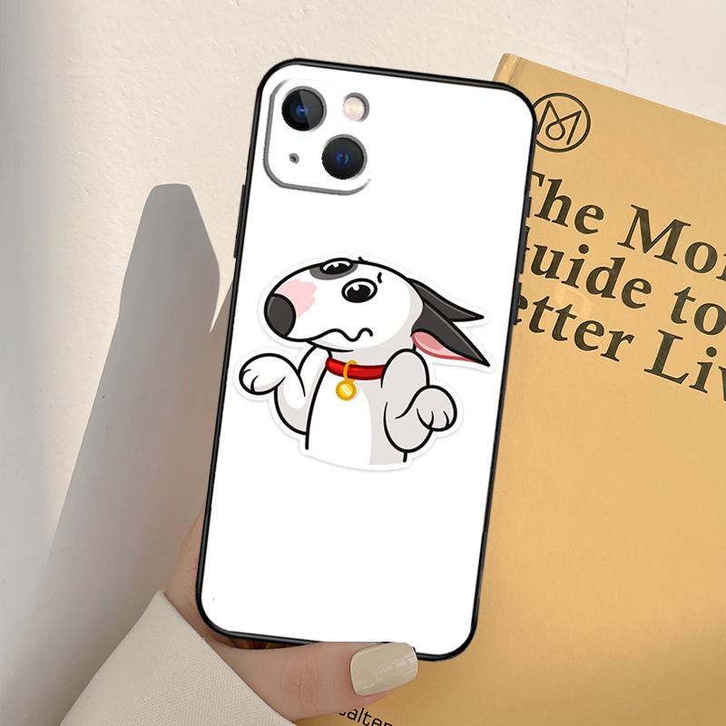 Bull Terrier Dog Puppies Funny Phone Case For iPhone 16 15 14 Pro Max Plus 11 12 13 Pro Max XS 6 12 13 Mini Cover Shell