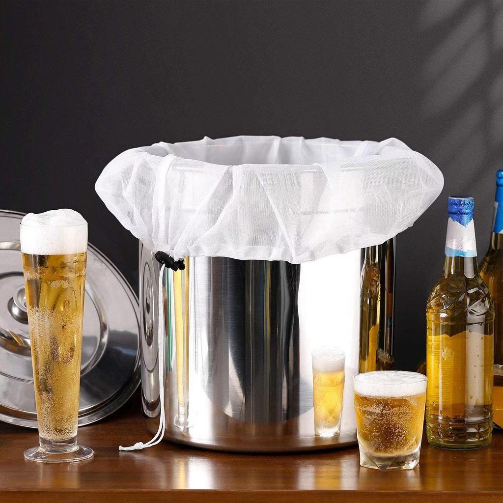 Extra Large Reusable Mesh Drawstring Bag for Fruit & Hops Brewing