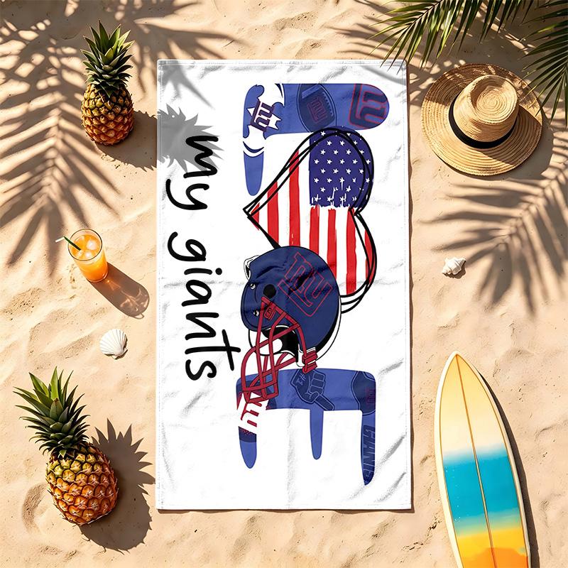New York Giants (23) Theme Beach Towel Sand Resistant Soft And Comfortable Suitable For The Pool Camping Yoga And Diving A Travel