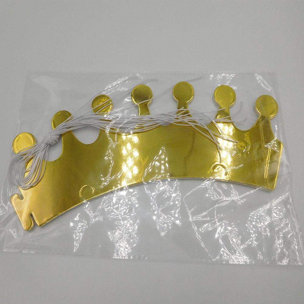 10Pcs Birthday Paper Crown Hats Gold Silver Adults Party Decoration Birthday Celebration Accessory Crown Hat