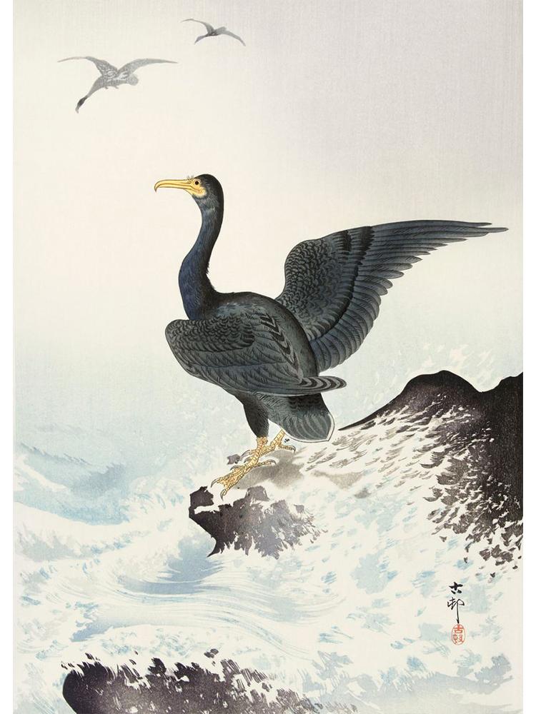 Japan Artist Ohara Koson Classic Artwork Poster Canvas Painting Monkey Goose Flower Birds Wall Art For Living Room Home Decor