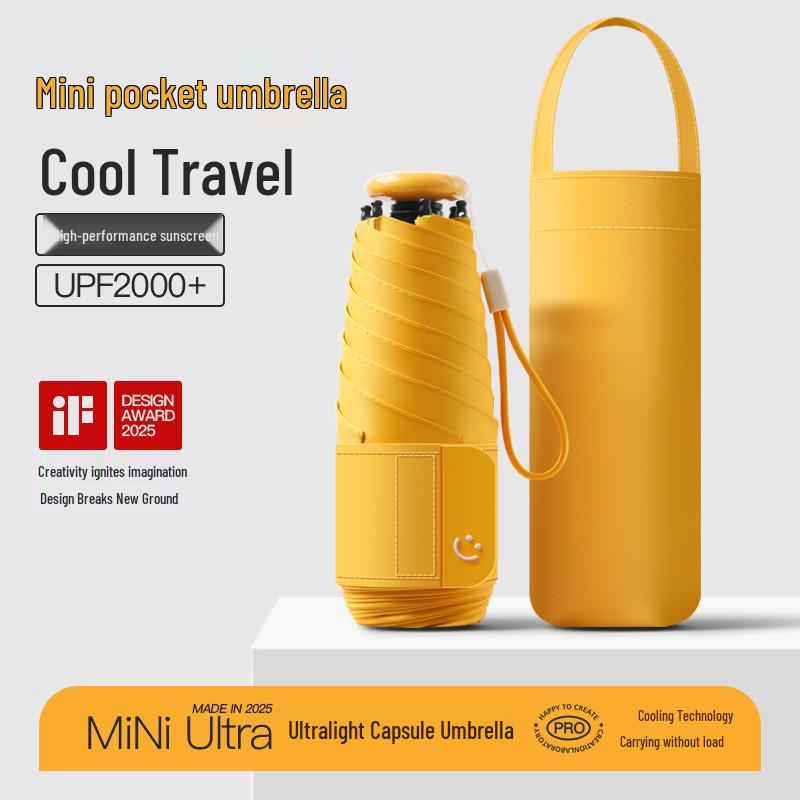 Women's Mini Anti-UV Sunshade Umbrella - Portable, Dual-Use for Sunny & Rainy Days
