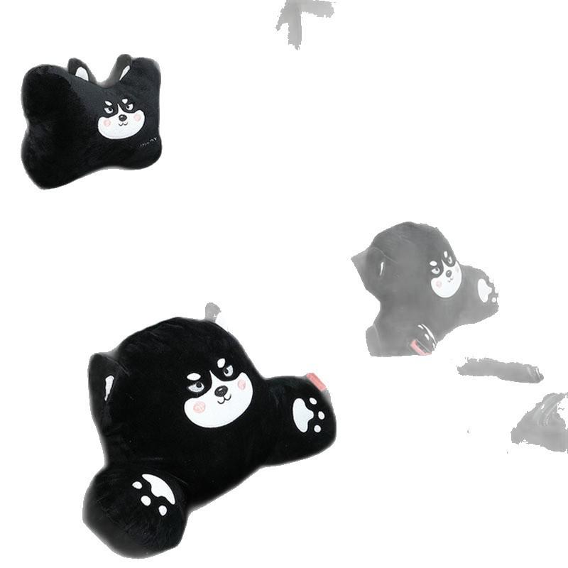 Cute Cartoon Car Headrest and Lumbar Support Pillow Set
