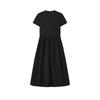 FILA White Simple Versatile Comfortable Fashion Short Sleeve Dress Women dresses Black F11W623307FBK