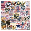 57Pcs United States 250Th Anniversary Stickers Luggage Water Cup Stationery Car Notebook Refrigerator Decoration Diy Decals