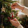 Wooden Christmas Ornament, Hanging Holiday Tree Decoration for Home