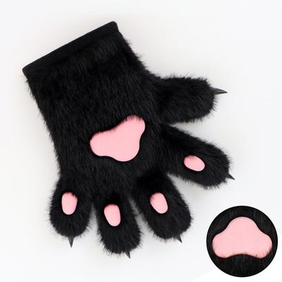Thicken Cosplay Costume Gloves Cartoon Puppy Claw Mittens Cute Plush Cat Paw Gloves  Club