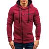 Men's Autumn Casual Solid Long Sleeve Hoodie Sweatshirt Top Outwear
