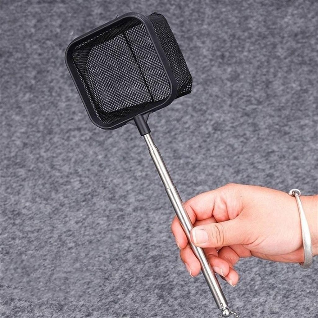 Fish Net for Fish Tank Telescopic Rod with Removable Head for Catching Shrimp Crab Commercial Use with Suction Cup