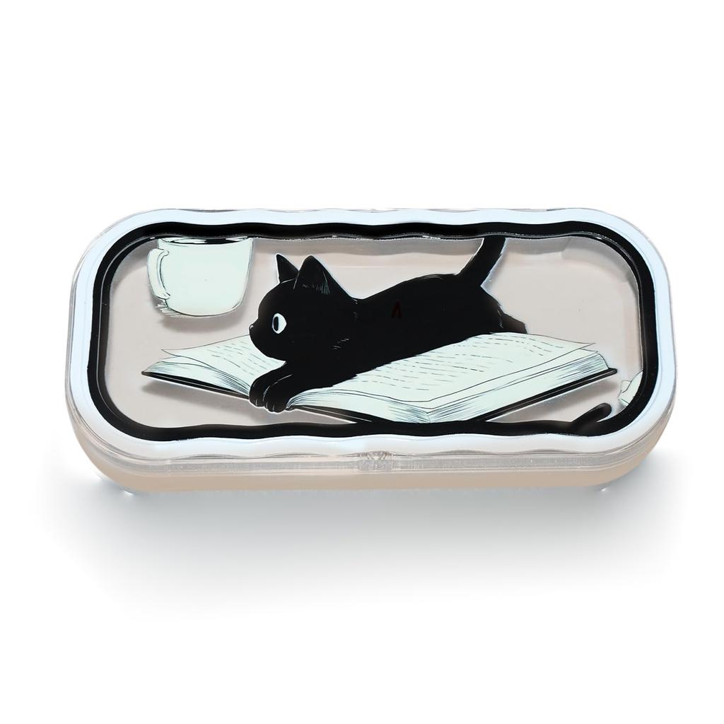 Minimalist Floral Bow Wavy Eyeglass Case,Creative Personalized Glasses Storage Box, Butterfly Kitty Eyewear Holder For Students