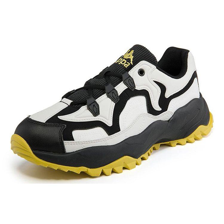Kappa Retro Thick Sole Low Top Sports Casual Shoes Unisex sneakers White Black Yellow K0AY5MM60D-990A