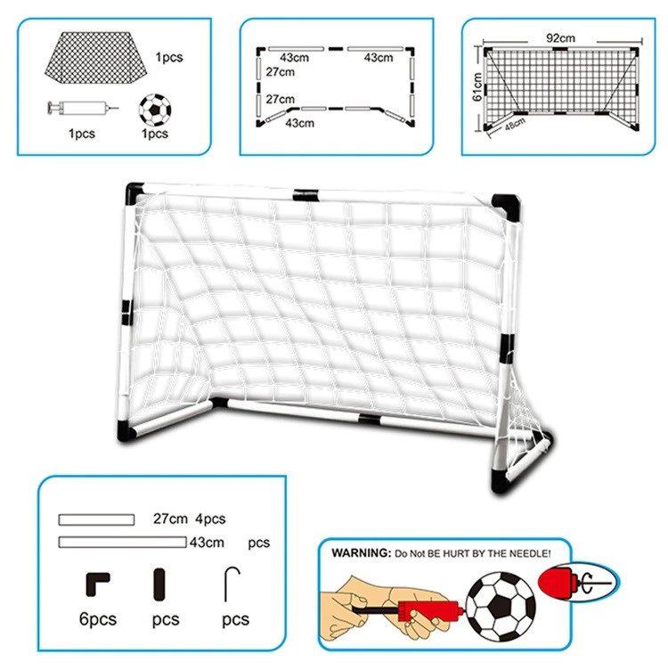Kids' Portable Foldable Sports Goal: Indoor/Outdoor Soccer, Ball Hoop, Ice Hockey Net Toy