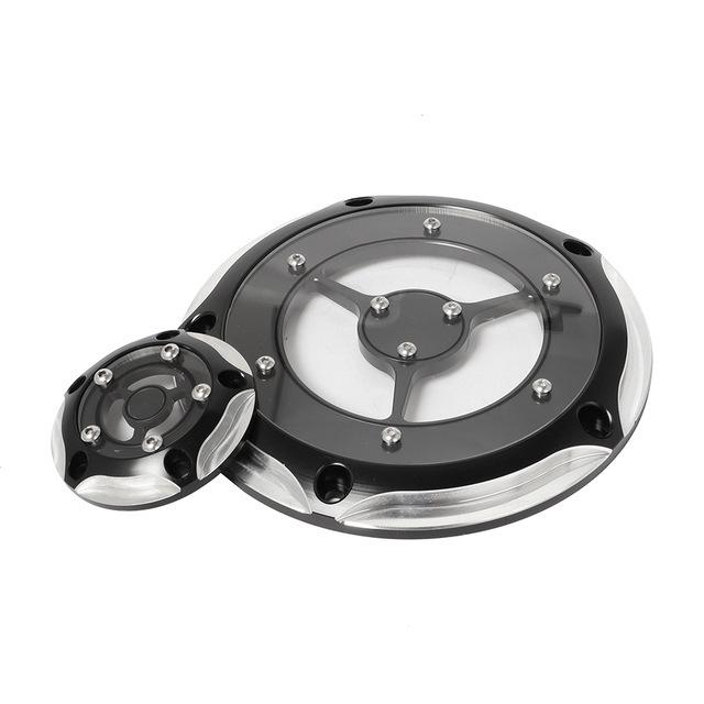 Compatible Clutch & Engine Side Cover for Harley Street Glide, Road King, Softail Heritage, Fat Boy, and Dyna.