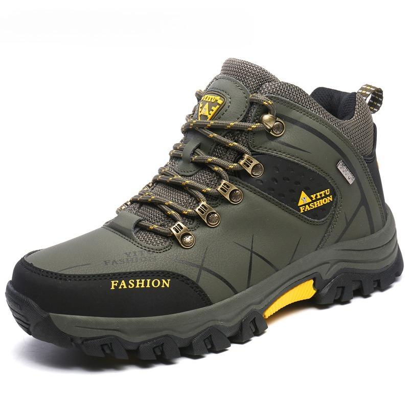 Men Winter Snow Boots Waterproof Leather Sneakers Super Warm Men'S Boots Outdoor Male Hiking Boots Work Shoes
