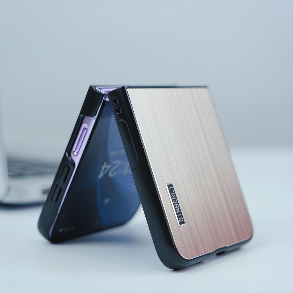 Applicable To Samsung Zflip6 Brushed Back Plate Galaxy Z Fold6 Folding Screen Metal Mobile Phone Case