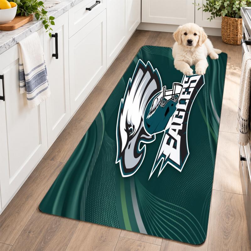 Flannel Kitchen Mat Philadelphia Eagles Soft Area Rug Non Slip Floor Carpet Home Decoration