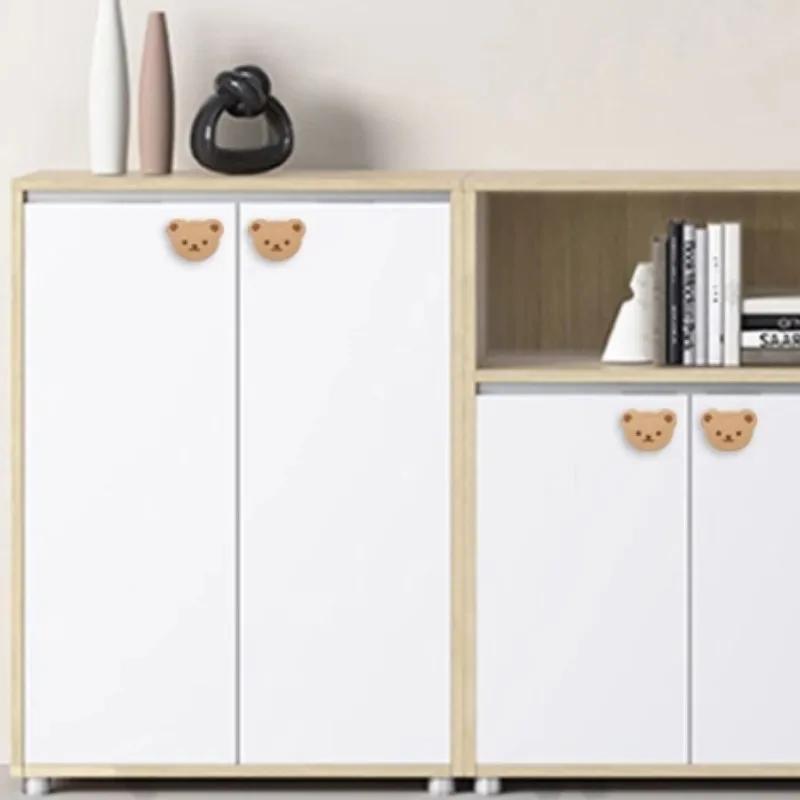 Children's Room Wooden Door Handles Animal Wood Furniture Handles for Cabinets and Drawers Knobs Kitchen Cupboard Wardrobe Pulls