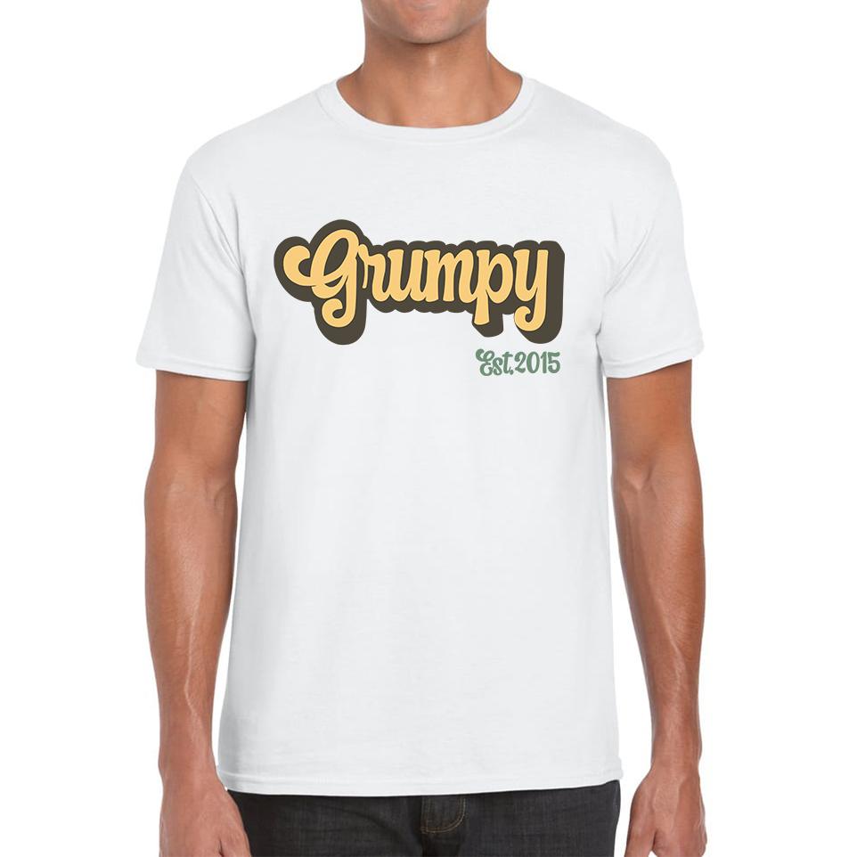 

Grumpy EST 2015 Funny Sarcastic Birthday Mens Tee Top XL