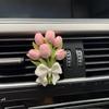 Tulip Hydrangea Car Air Freshener Flower Diffuser - Elegant Stone Car Ornament for Women