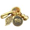Exquisites chinesisches Messing Schlüsselanhänger Ornament Personalisiertes Vintage Metall Kürbis Auto Schlüssel Zubehör Ideales kleines Geschenk